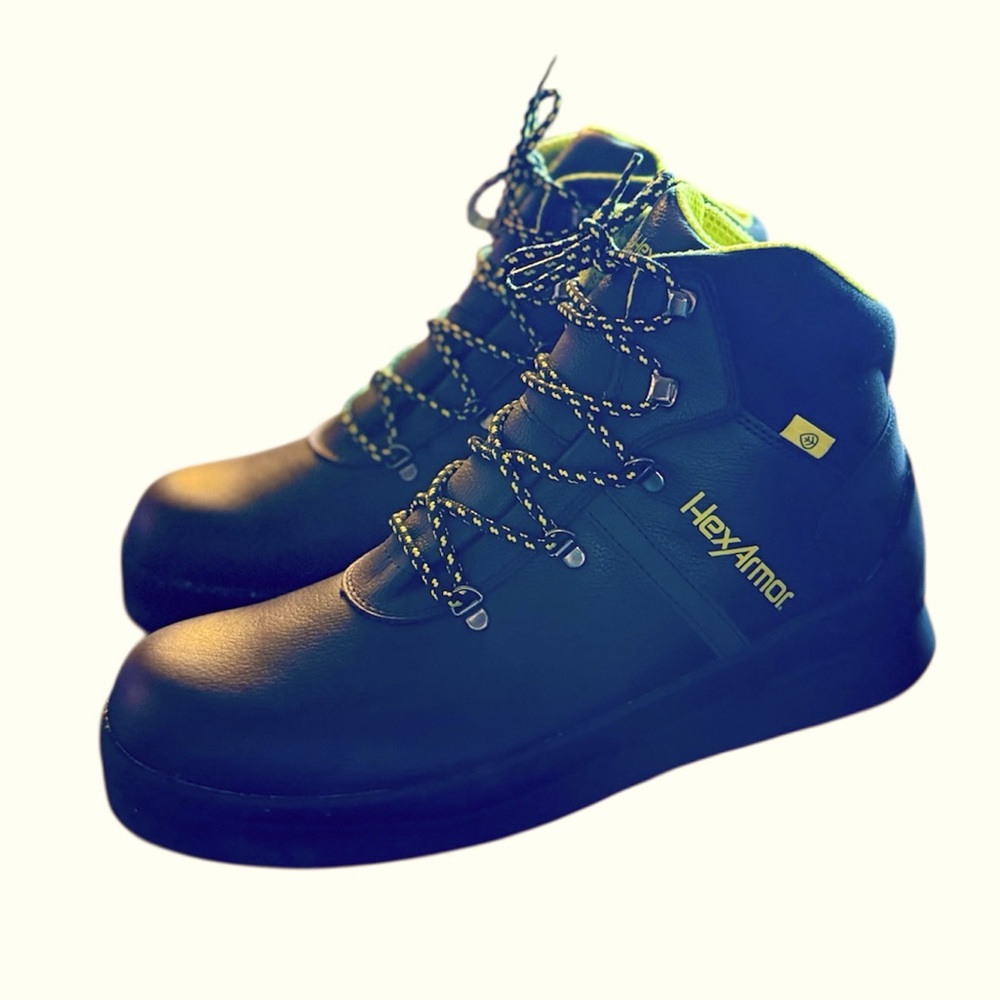 HexArmor Black and Yellow Asphalt Boots